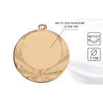 Медаль 70мм, золото